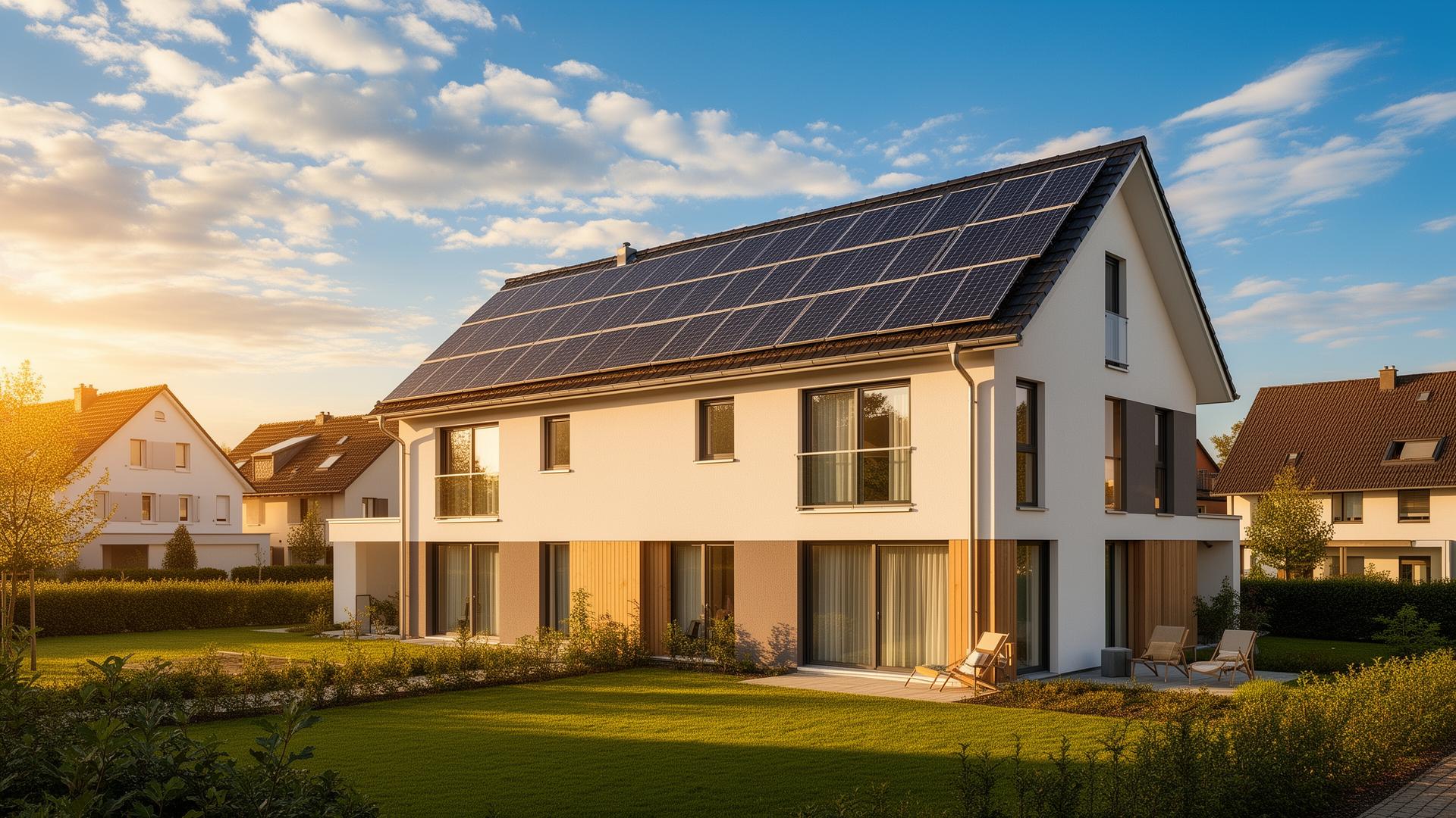 Solaranlage auf einem Hausdach